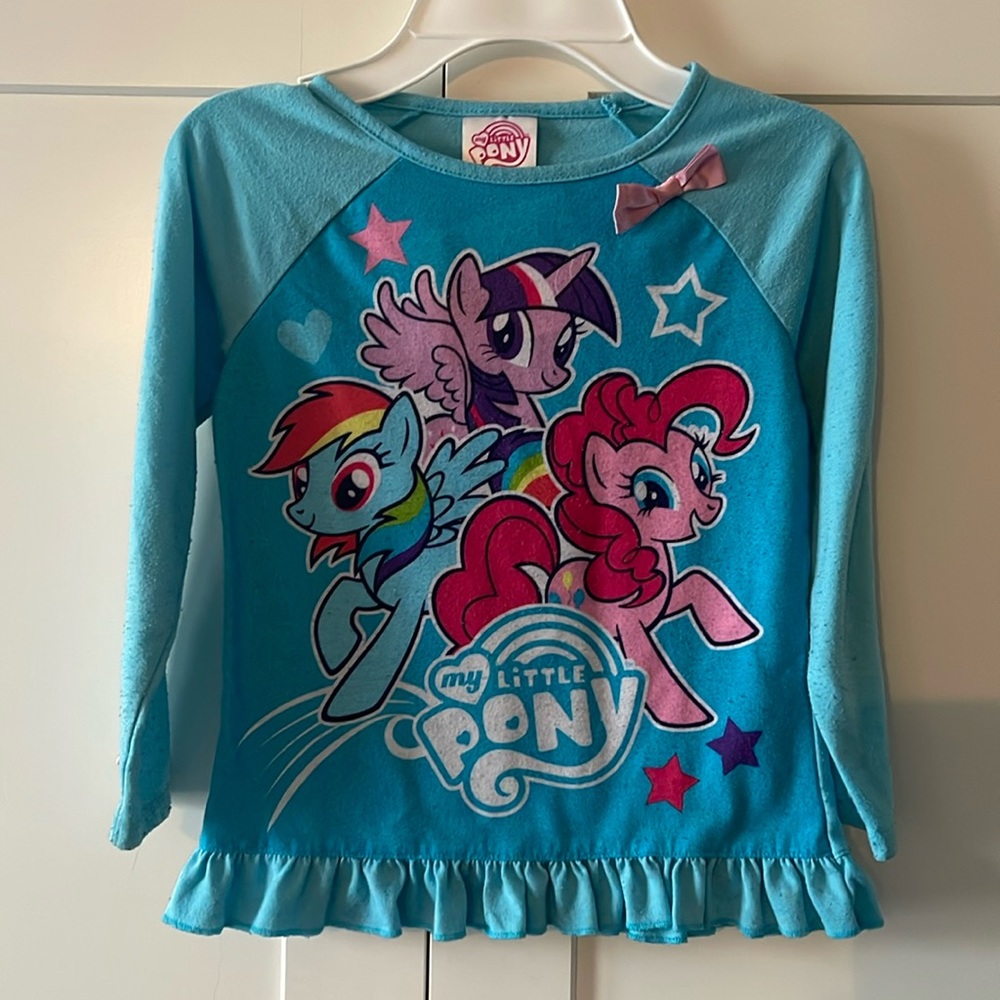 💵 $1 when added to a bundle - 5T sleep shirt - my little pony